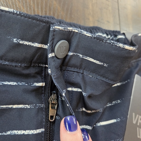 VRST Mens Medium Navy Sand Washed Stripe 5" Resort Slim Fit Shorts New Beach - Picture 5 of 11